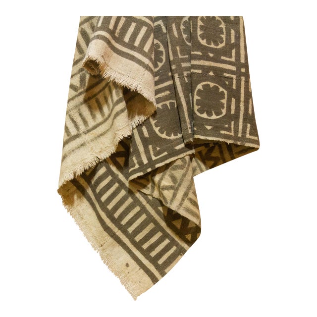 Brown African Mud Cloth Chairish