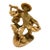 Vintage Chinese Carved Soapstone Fisherman & Boy Fish Basket Sculpture 7" For Sale