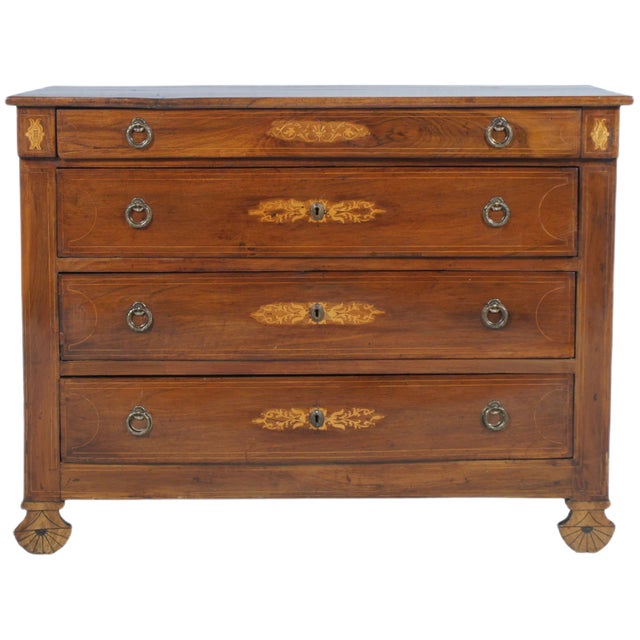 17th Century Italian Inlaid Walnut Dresser For Sale