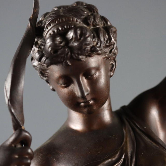 After M. Moreau, Sculpture of Venus and Love, 20th Century, Bronze For Sale - Image 3 of 10