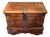 Spanish Colonial Mission Style Wood Chest Trunk W Drawer Iron Strap Hinges For Sale