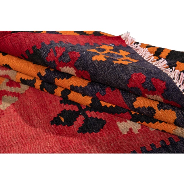 Textile Mid-20th Century Vintage Persian Kilim, 5'0" X 11'0" For Sale - Image 7 of 11