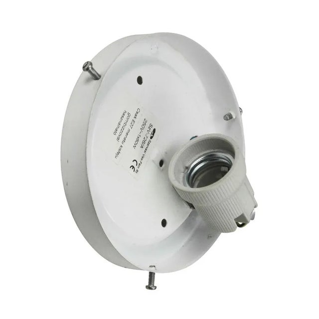 Mid-Century Round Clear Glass Flush Mount For Sale - Image 9 of 10