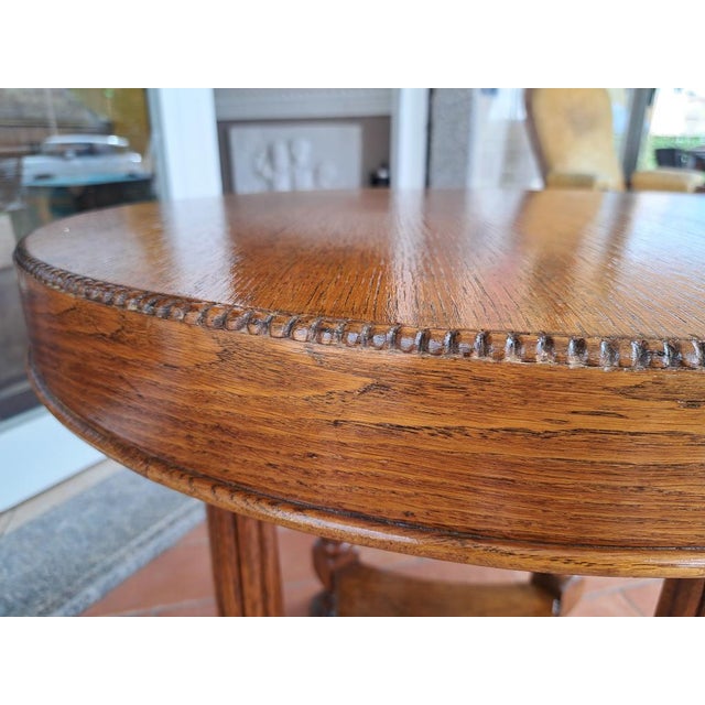 Round Coffee Table in Oak, England For Sale - Image 5 of 6