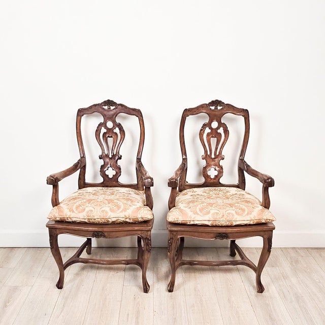 Set of Ten Italian Fruitwood Provincial Dining Chairs, Circa 1920 For Sale - Image 11 of 15