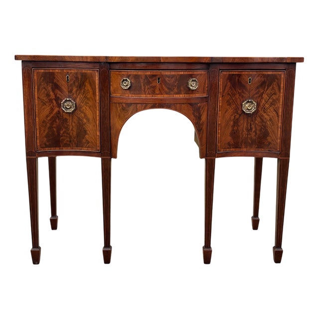 Antique George III Mahogany Sheraton Sideboard, 1790 For Sale