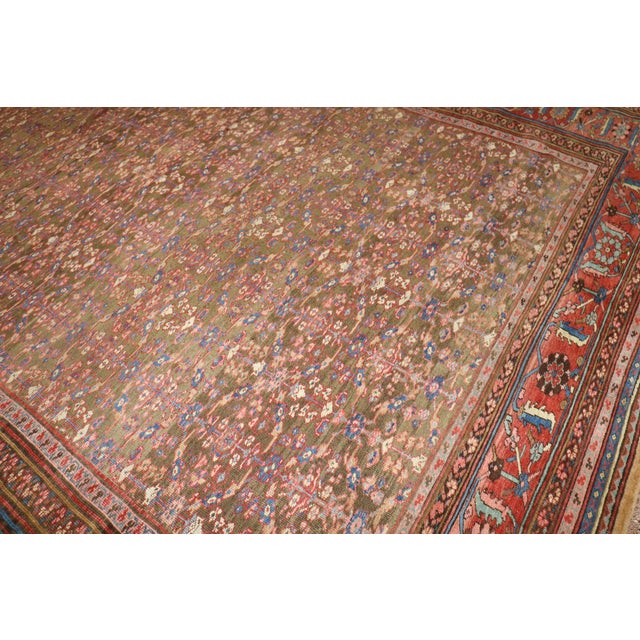 Late 19th Century 19th Century Bakshaish Square Rug, 12' X 13'7'' For Sale - Image 5 of 15