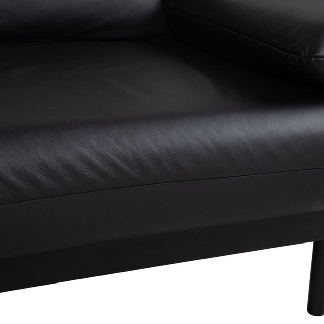 Plura Leather Corner Sofa in Black from Rolf Benz For Sale - Image 10 of 18