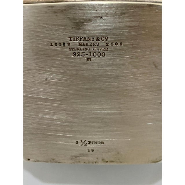 Mid 20th Century Six-Piece Tiffany & Co. Sterling Silver Kettle on Cradle W Serving Tray 7.3 Kg For Sale - Image 10 of 17