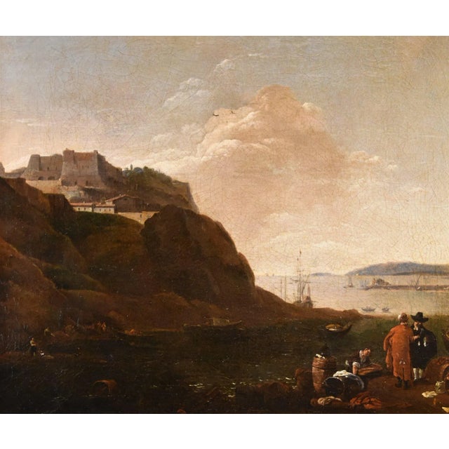 Thomas Wyck, View of Mediterranean Landscape, 1660, Oil on Canvas For Sale - Image 8 of 16