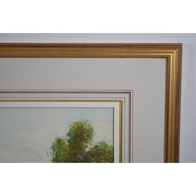 Manuel Robbe (1872-1936) "River Landscape" Aquatint, Color Print, Signed For Sale - Image 4 of 12