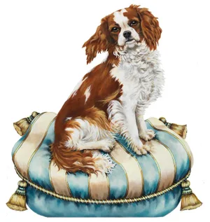 Cavalier King Charles Spaniel Wooden Fire Screen
