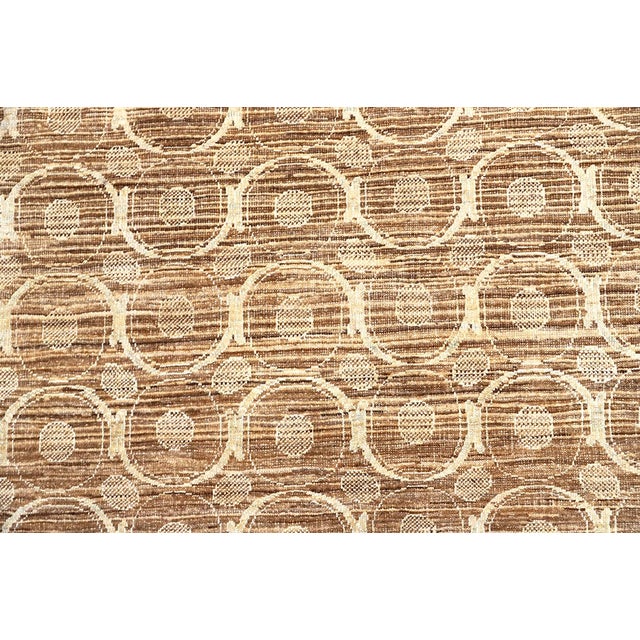 Textile 3' X 4' Fine Luxury Camel Brown & Ivory Silk Ariana Modern Area Rug For Sale - Image 7 of 7