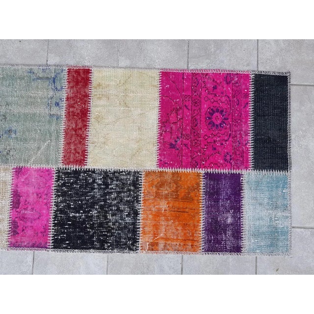 1960s Bohemian Handknotted Wool Runner For Sale - Image 6 of 10