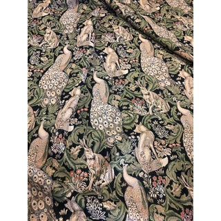 William Morris Inspired Fairytale Forest Animals Luxury Upholstery Tapestry Fabric- 1 Yard 78" Wide For Sale