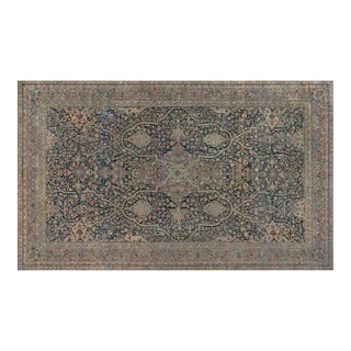 Antique Persian Kirman Handmade Wool Carpet For Sale