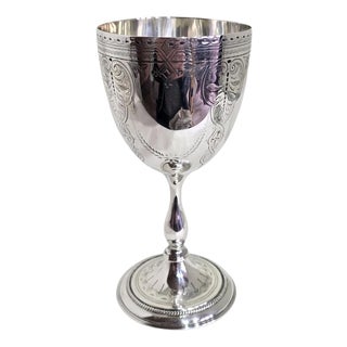 Antique Victorian Sterling Silver Chalice from Roberts & Belk, Sheffield, 1877 For Sale