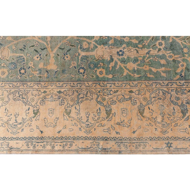 Fine Antique Indian Handmade Wool Rug For Sale In New York - Image 6 of 9