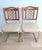 This is a great pair of vintage bamboo, rattan & metal cantilever dining chairs by Cramco out of Philadelpha, PA (see tag...