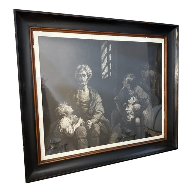 After Sir Joshua Reynolds, Count Ugolino Della Gherardesca, 1790, Mezzotint on Canvas, Framed For Sale