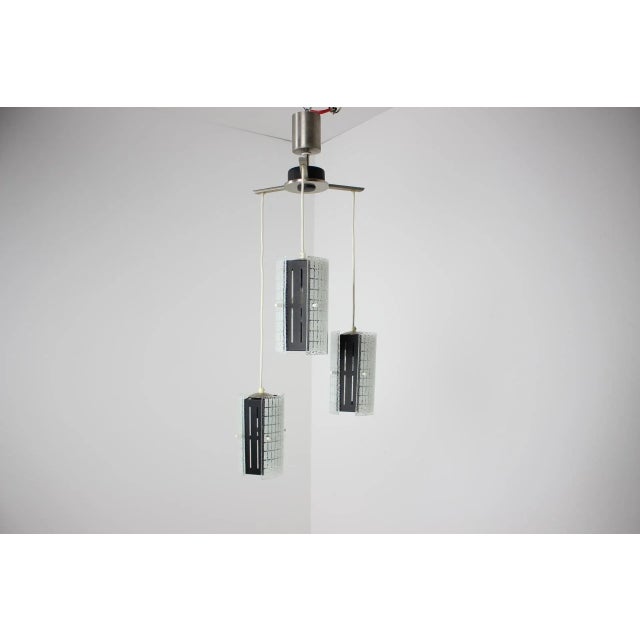 - Made in Germany - Made of glass, metal - Re-polished - Fully functional - 3x E26 or E27 socket - Good, original...