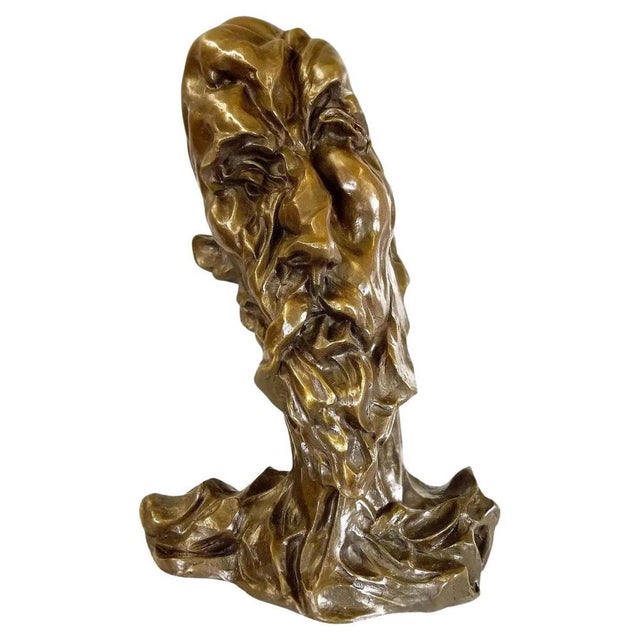 Otto Gutfreund, Don Quixote Bust, Bronze For Sale - Image 8 of 8