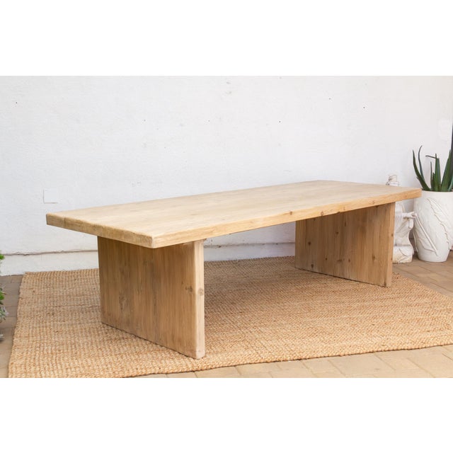 108" Long Reclaimed Wood Artisan's Dining Table For Sale - Image 9 of 12