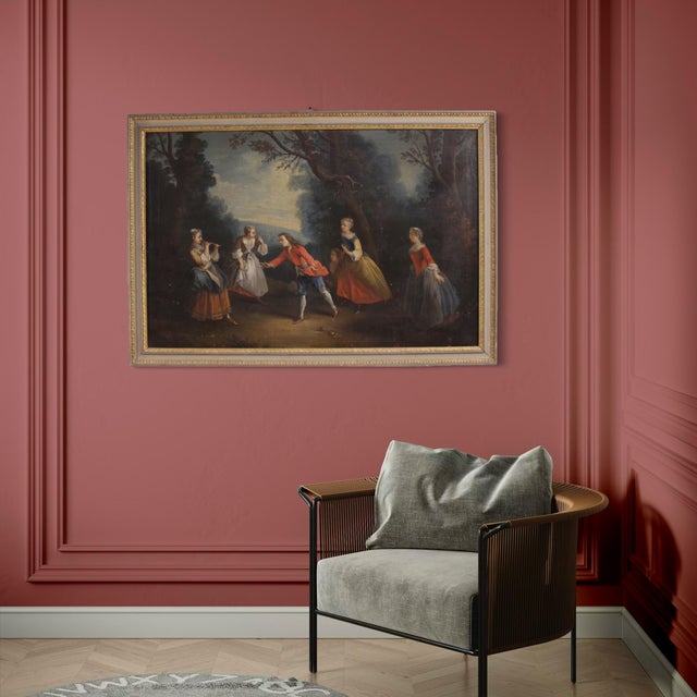 French Artist, Children Playing, 1780, Oil on Canvas For Sale - Image 14 of 16