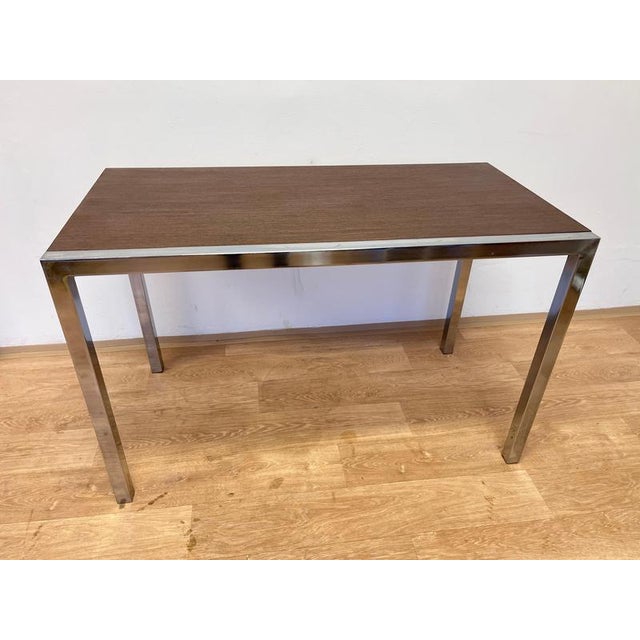 Wenge Wood and Chrome Dining Table from Ladislav Vrátník, 1970s For Sale - Image 3 of 10