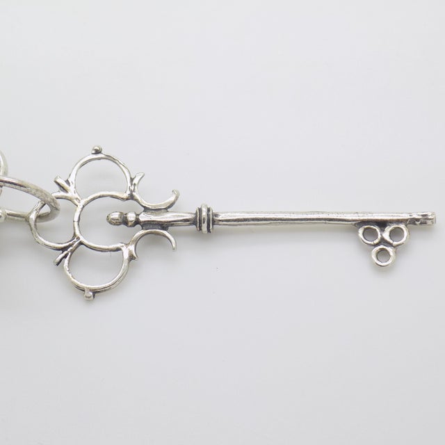 Silver Vintage Italian Handmade Genuine Silver Bunch of Keys Figurine, 1980s For Sale - Image 8 of 16