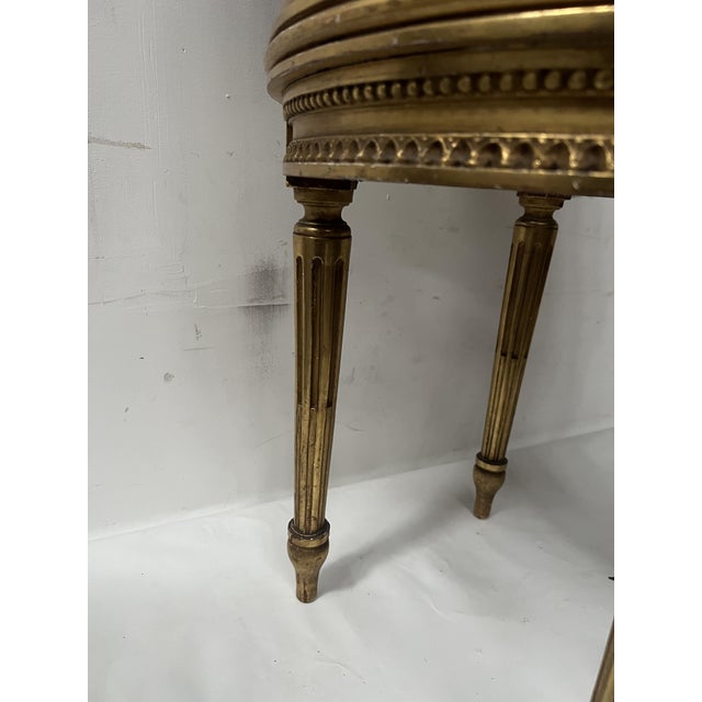 Louis XVI Style Armchair in Wood and Gilded Stucco For Sale - Image 6 of 18