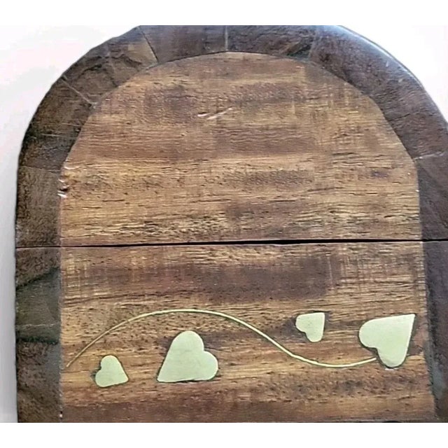 Late 20th Century Vintage Morracan Thuya Wood Box Brass Inlay Box For Sale - Image 5 of 6