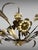 Vintage Italian Florentine Style Gilt Wrought Iron Flush Mount Ceiling Light For Sale - Image 9 of 18