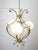 Antique Italian Brass and Opaline Chandelier For Sale - Image 13 of 17