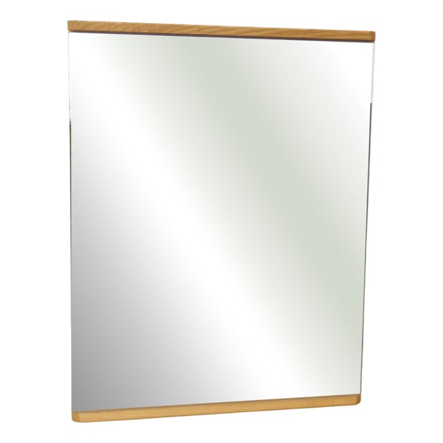 Scandinavian Mirror in Light Oak, 1970s For Sale