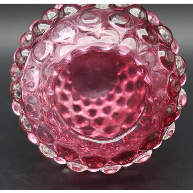 Extraordinary Pink Barovier E Toso Bugnato Vase For Sale - Image 6 of 12