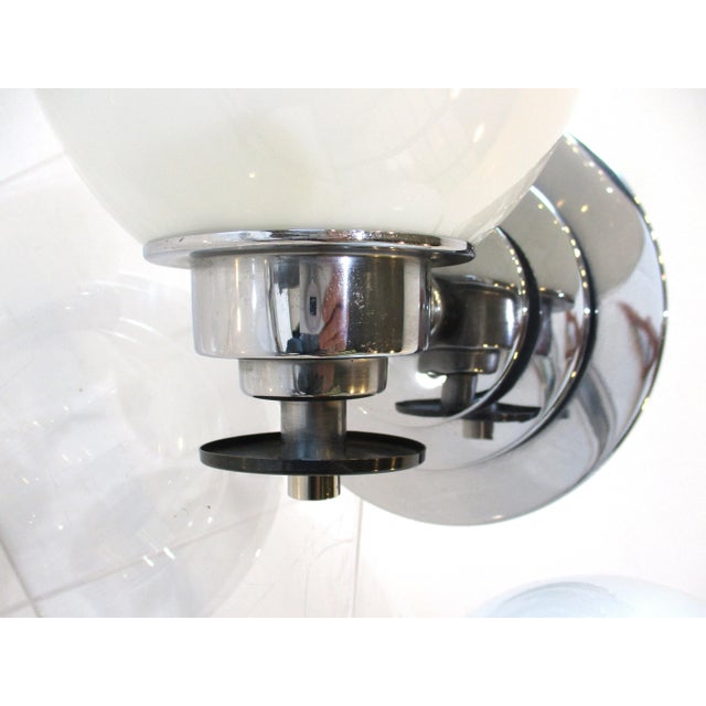 Art Deco Chrome and Glass Sconces For Sale In Cincinnati - Image 6 of 13