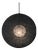 Hush by Oggetti Galvanized Iron Pendant Light, Black, Small For Sale