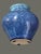 Late 20th Century Vintage Mid Century Modern Art Pottery Blue Glazed Vase For Sale - Image 5 of 7