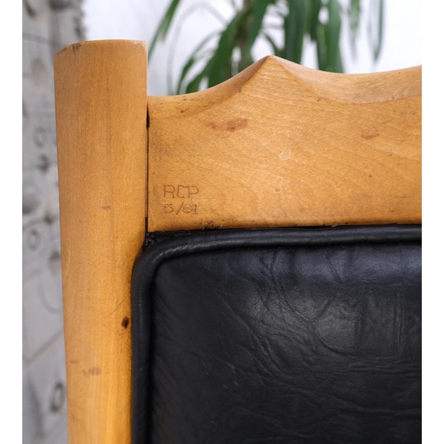 Mid-Century Modern Late 20th Century Solid Curly Maple Table 6 Chairs Bench Hand Made Jointly Studio Dining Set For Sale - Image 3 of 18