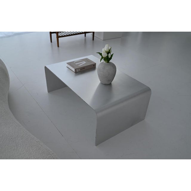 Sculptural Brushed Aluminum Coffee Table by Veliento For Sale - Image 12 of 17