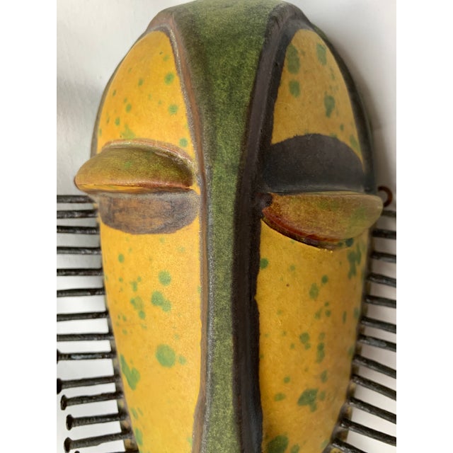 Alvino Bagni Italian Pottery Tribal Mask Sculpture For Sale - Image 10 of 13