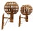 Bamboo and Rattan Lantern Wall Lamps attributed to Louis Sognot, France, 1960s, Set of 2 For Sale