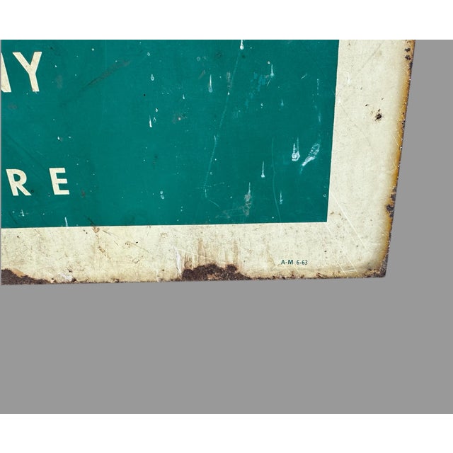 Metal Antique Metal Double Sided National Grange Mutual Insurance Advertising Sign 36" For Sale - Image 7 of 12