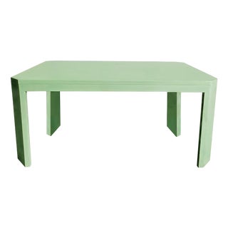 Acento Dining Table in Aquamarine Lacquer by Moanne For Sale