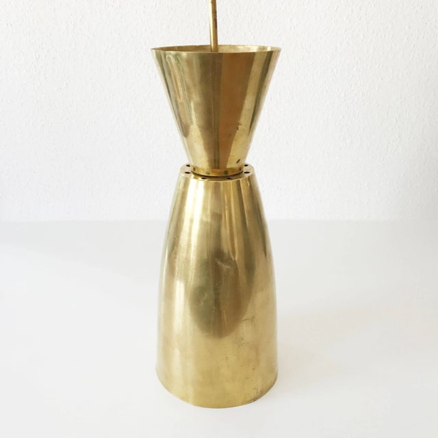 Gold Mid-Century Modern Diabolo Brass Pendant Light For Sale - Image 8 of 13