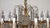 Brass Lead Crystal 24k Gold Plated Seven Light Chandelier from Sölken Leuchten, 1970s, in Very Good conditions. Designed...