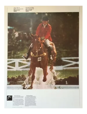 1976 Montreal Olympic Poster, Double-Sided, Equestrian Sports/Athletics - Cojo