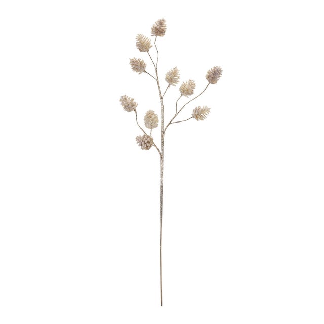 Enhance your holiday decor with this elegant set of Champagne Pinecone Sprays. Featuring beautifully crafted stems, these...