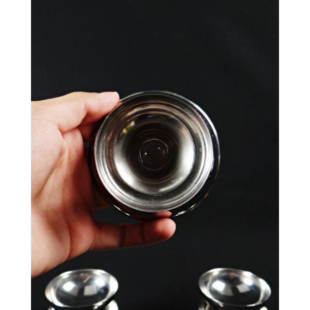 Ice Cream Cups in Stainless Steel, 1980, Set of 6 For Sale - Image 6 of 12